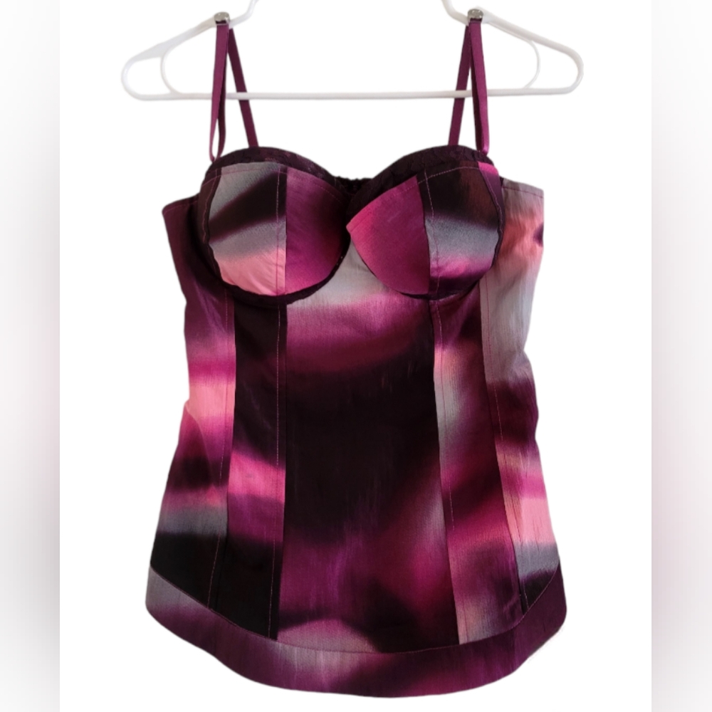 💜 GUESS Y2K CORSET TANK TOP WITH REMOVABLE STRAPS